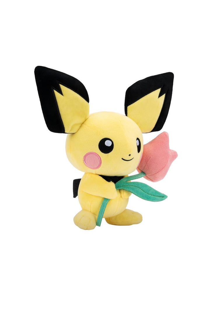 Pokemon Licensed Pichu with Rose Spring 8" Plush
