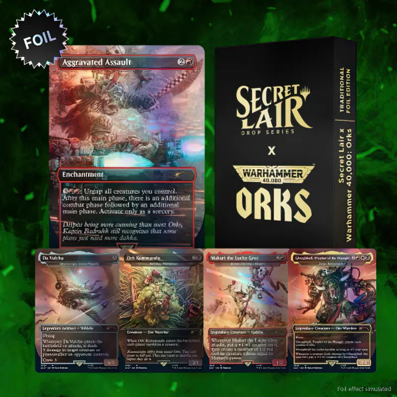 Magic The Gathering Secret Lair - Warhammer 40,000 Orks Foil Edition