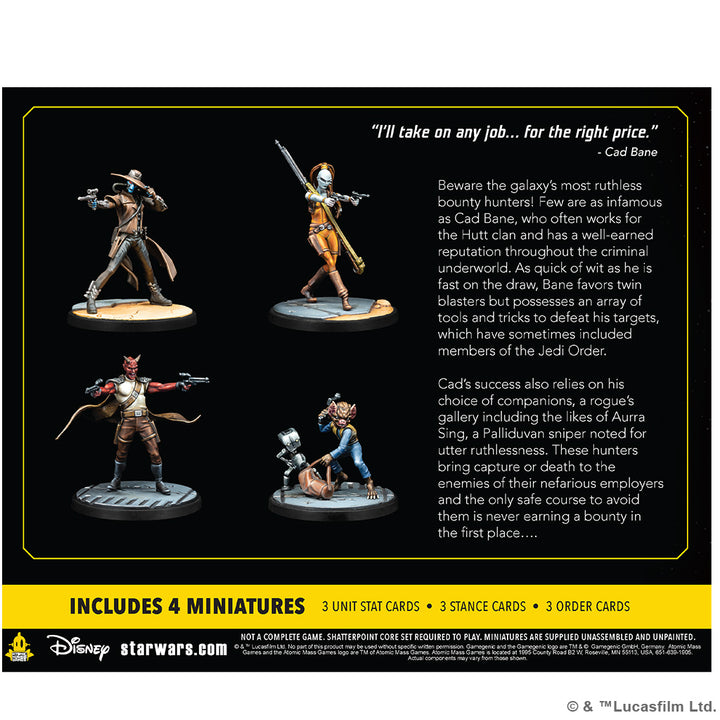 Star Wars Shatterpoint - Fistful Of Credits: Cad Bane Squad Pack