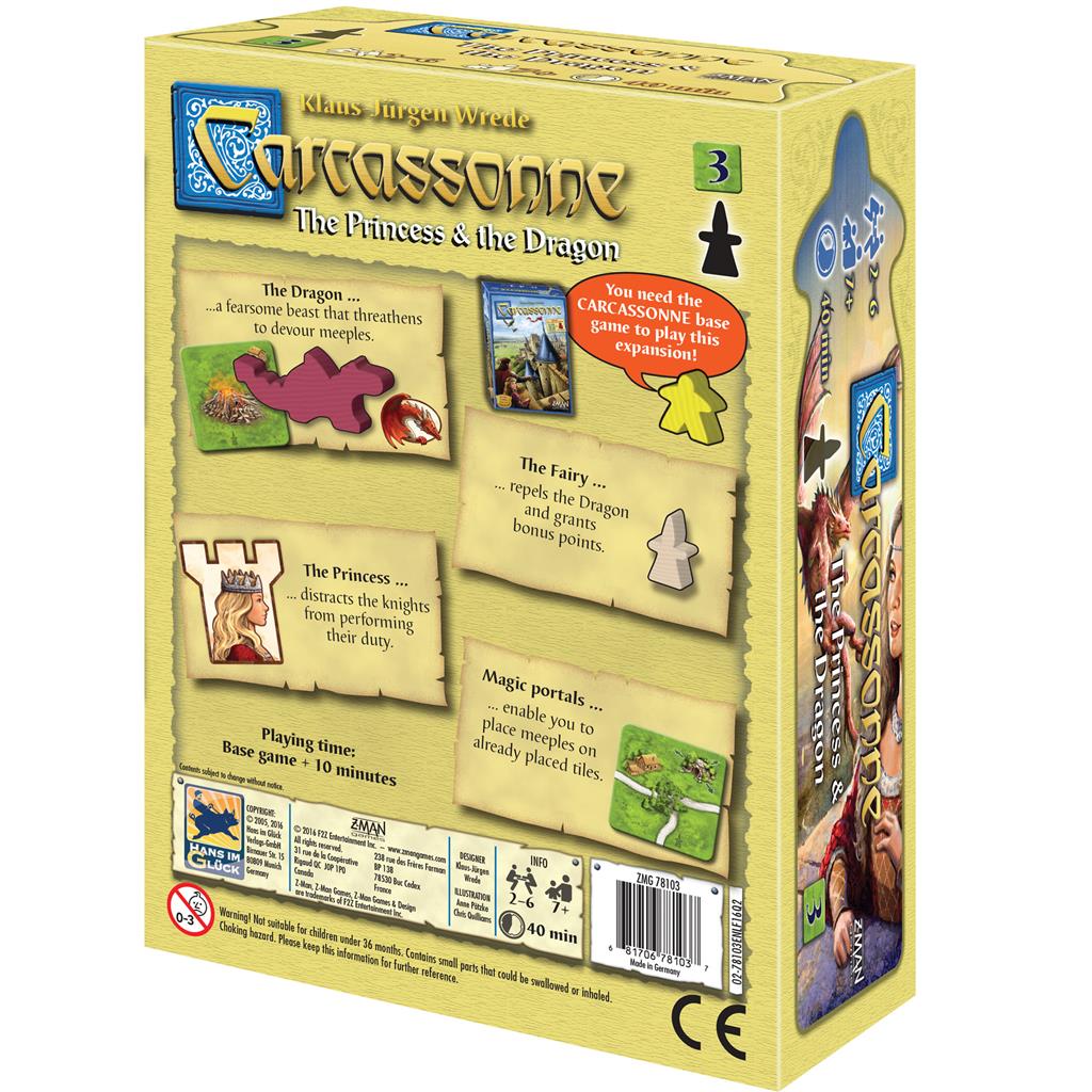 Carcassonne The Board Game Expansion 3 - Princess and The Dragon