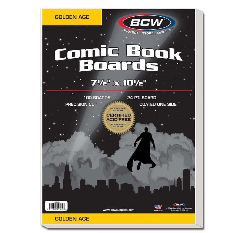 BCW: Golden Age Comic Book Backing Boards (100ct)