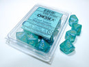 Chessex Dice 10d10 Borealis Luminary: Teal/ Gold - The Hobby Hub