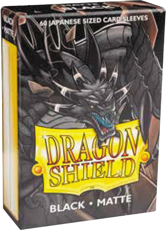 Dragon Shield Sleeves - Matte Black Japanese Size (60)