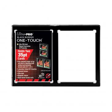 Ultra Pro 2-Card Black Border One Touch Magnetic Holder 35point