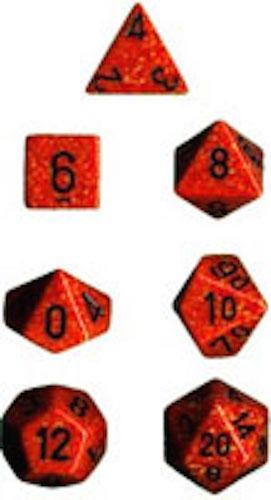 Chessex Dice: 7-Die Set Speckled: Fire - The Hobby Hub