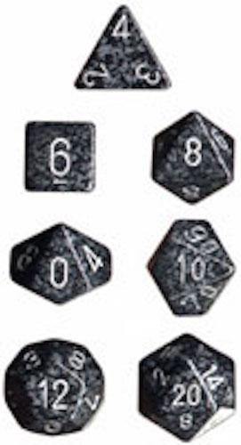 Chessex Dice: 7-Die Set Speckled: Ninja - The Hobby Hub