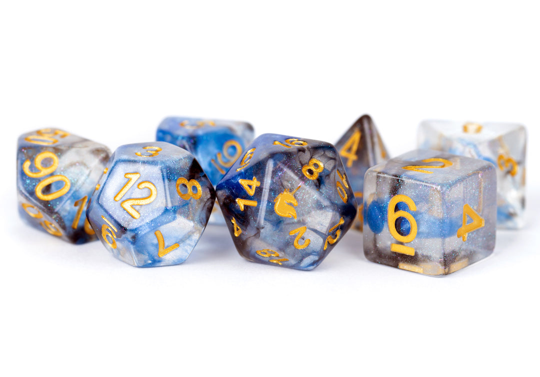 Metallic Dice Games: Arctic Storm 16mm Poly Dice Set