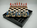 Alice In Wonderland Black/Maple Chess Set with Black Keepsake Box
