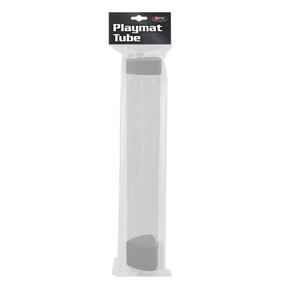 BCW Playmat Tube - Clear With White Dice Cap
