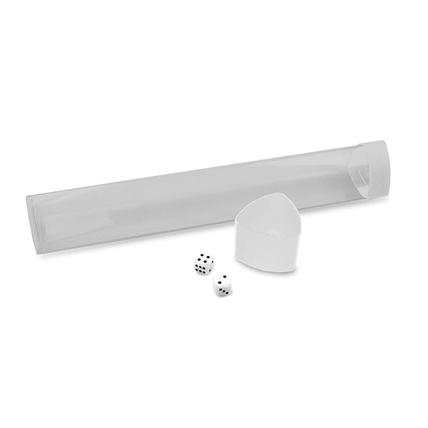 BCW Playmat Tube - Clear With White Dice Cap