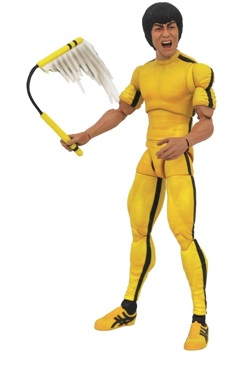 Diamond Select ~ Bruce Lee in Yellow Jumpsuit Action Figure - The Hobby Hub