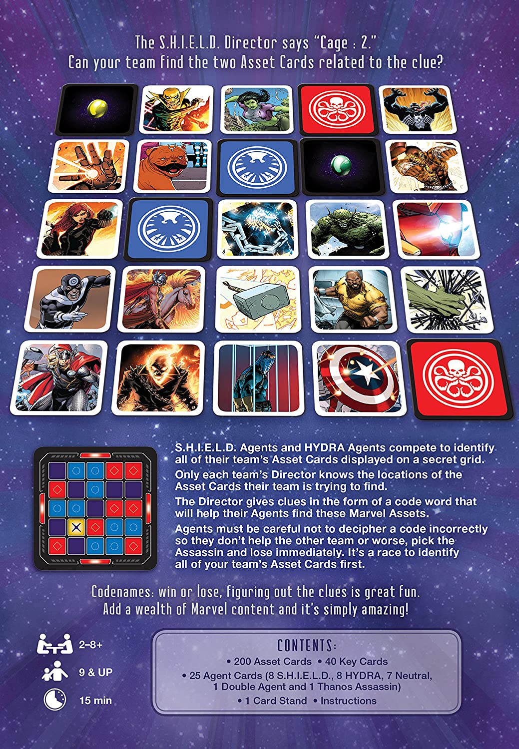 USAopoly: CODENAMES Marvel Board Game
