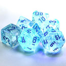 Chessex Dice: 10d10 Borealis Luminary - Icicle - Light Blue - The Hobby Hub