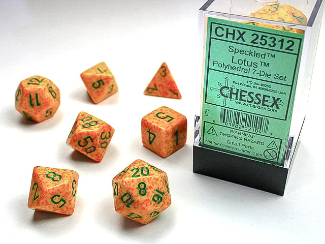 Chessex Dice: 7-Die Set Speckled: Lotus