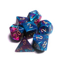 Chessex Dice: Gemini Purple/Teal w/Gold (7)