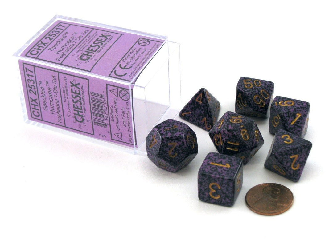 Chessex Dice: Hurricane Speckled set (7) - The Hobby Hub