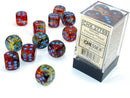 Chessex Dice: Nebula 16mm D6 Primary/Blue Luminary (12)
