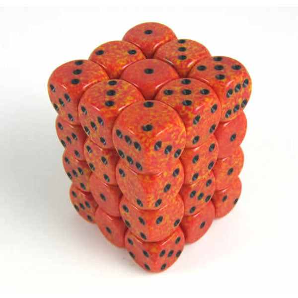 Chessex Dice 12mm d6 Speckled: Fire (36)