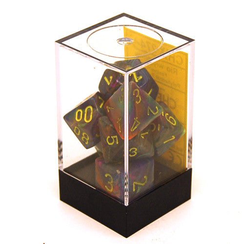 Chessex Dice Festive Rio/Yellow Polyhedral (7)