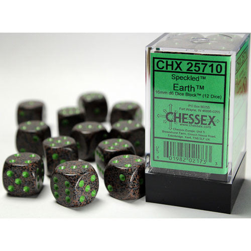 Chessex Dice Speckled Earth 16mm d6 (12)