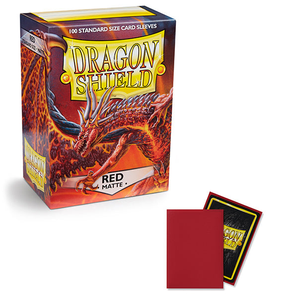 Dragon Shield Sleeves - Matte Red Standard Size (100)