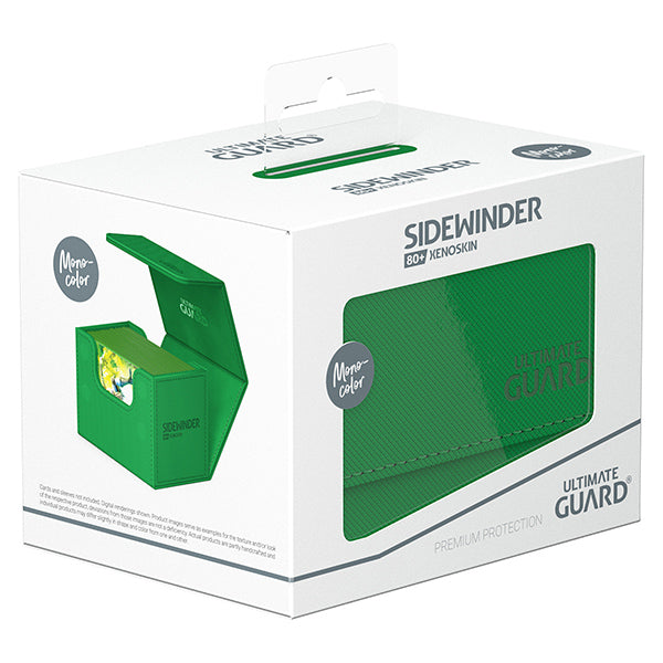 Ultimate Guard: Sidewinder 80+ Xenoskin Monocolor Deck Case - Green