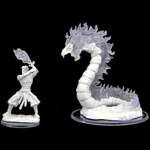 Critical Role Unpainted Miniatures: W02 Ahsari Firetamer & Inferno Serpent