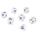 Dungeons & Dragons: Icewind Dale: Heavy Metal Poly White and Blue Dice Set - The Hobby Hub