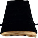 Metallic Dice Games: Black Velvet Dice Bag with Gold Satin Liner 4"x6" - The Hobby Hub