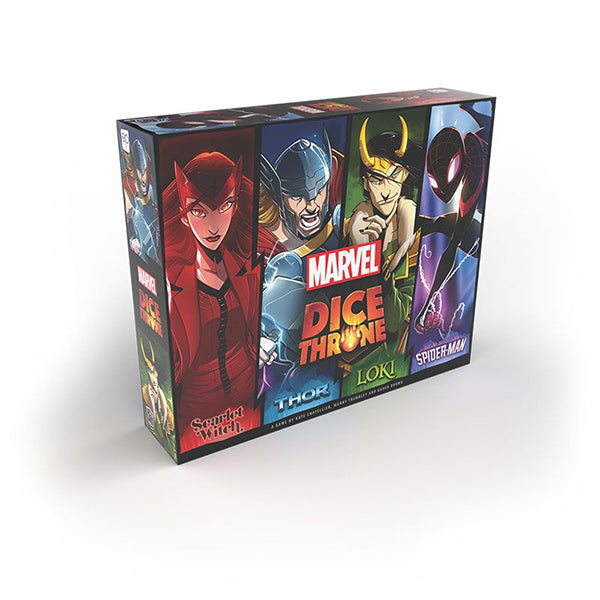 Dice Throne: Marvel 4-Hero Box Scarlet Witch, Thor, Loki, &amp; Spider-Man