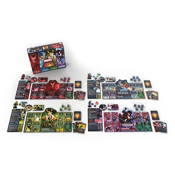 Dice Throne: Marvel 4-Hero Box Scarlet Witch, Thor, Loki, &amp; Spider-Man