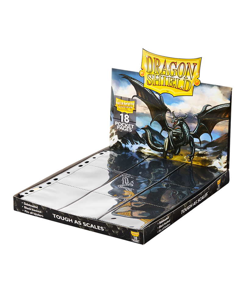 Dragon Shield: 18-pocket Binder Pages Clear Sideloader Non Glare