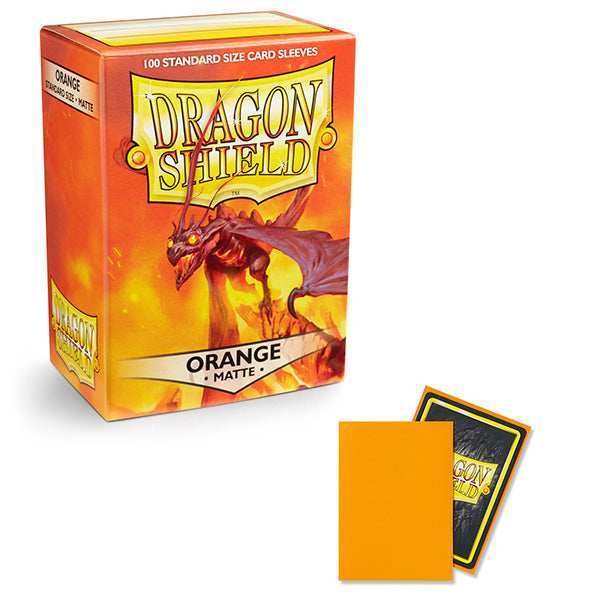 Dragon Shield Sleeves - Matte Orange Standard Size (100)