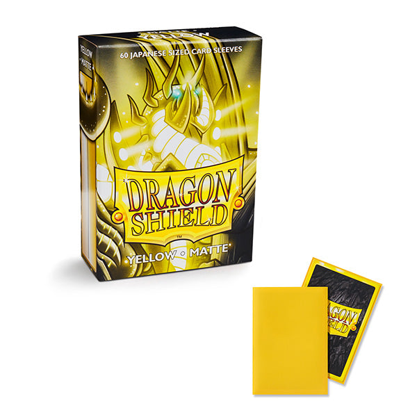 Dragon Shield Sleeves - Matte Yellow Japanese Size (60)