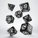 Q-Workshop: Dragons Black & white Dice Set (7) - The Hobby Hub