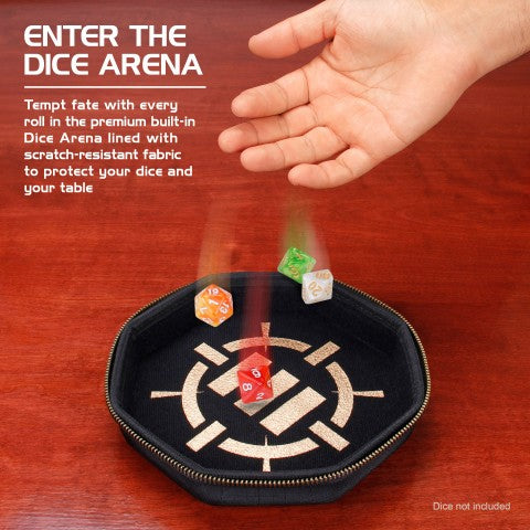 ENHANCE Tabletop RPG Dice Case &amp; Rolling Tray