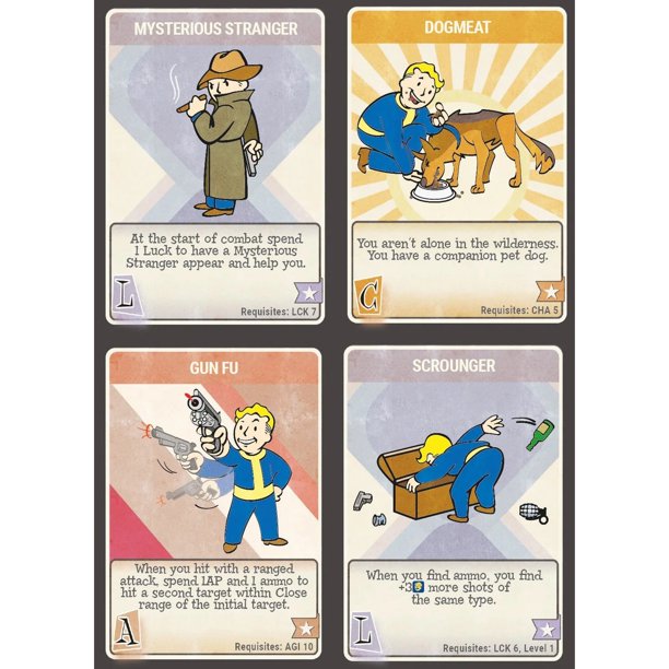 Fallout RPG Perk Cards