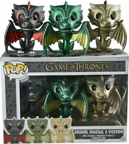 Funko POP Game of Thrones - Drogon, Rhaegal &amp; Viserion (Metallic)
