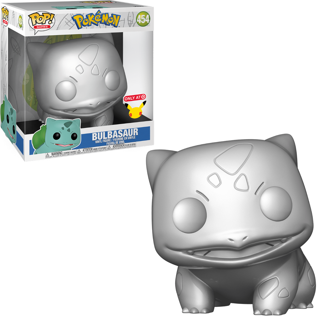 Funko POP Games: Pokemon - Bulbasaur Silver Metallic 10" 