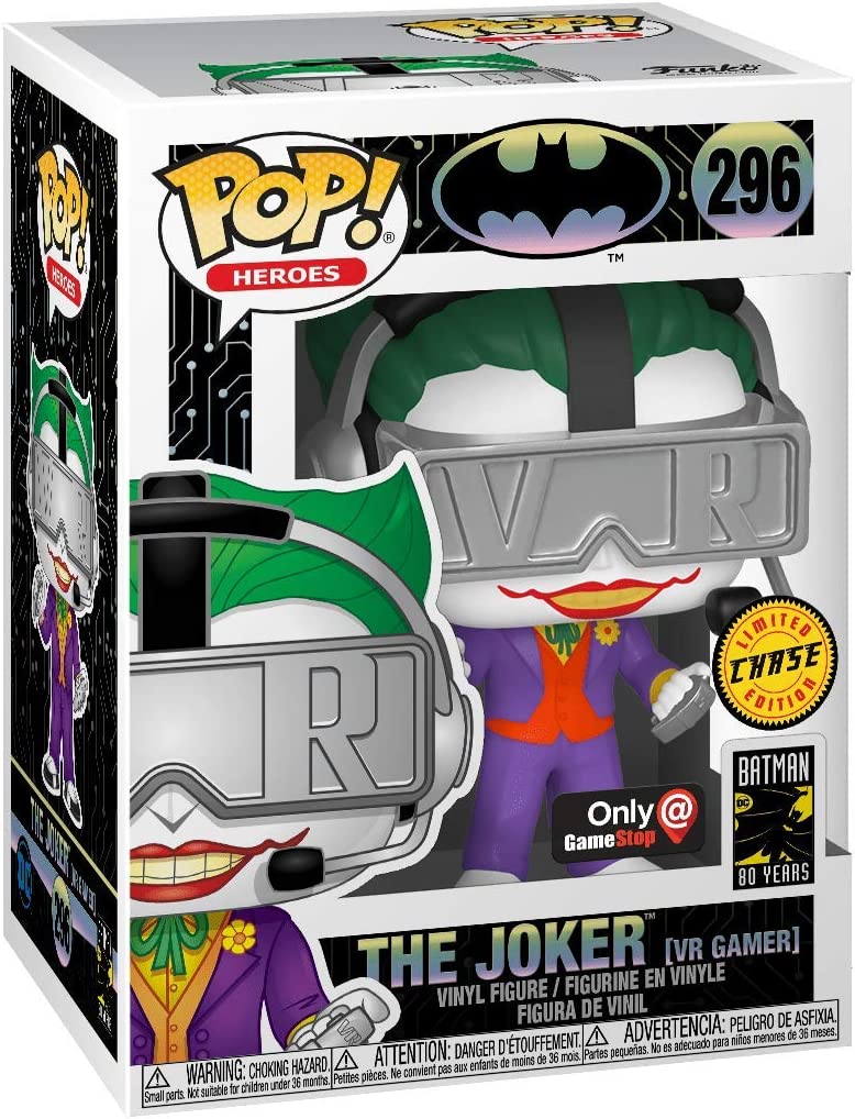 Funko POP Heroes - The Joker (VR Gamer) Chase #296 Gamestop Exclusive