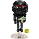 Funko POP Star Wars - Dark Trooper with Grogu GITD