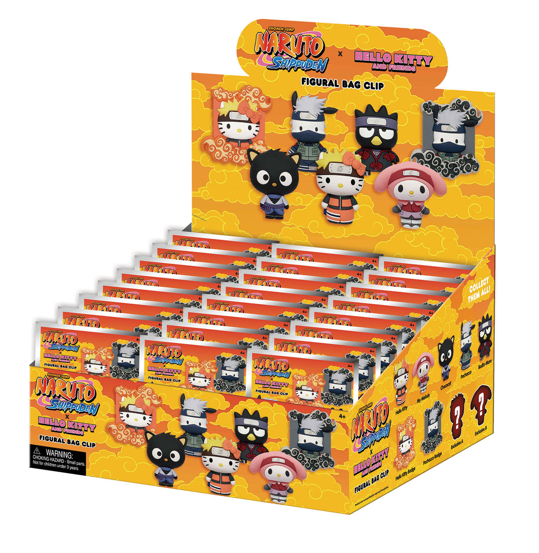 Hello Kitty Mix Naruto Blind Bag - 3D Foam Bag Clip