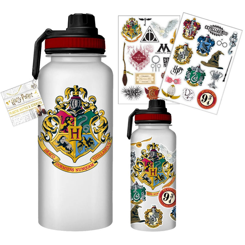 Harry Potter Hogwarts Icons 32 oz. Plastic Bottle With Sticker Sheet