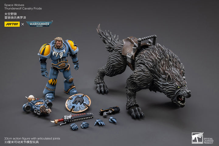 Joytoy Warhammer 40K Space Wolves Thunderwolf Cavalry Frode 1/18 Scale
