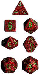 Chessex Dice: Elemental Speckled Strawberry Dice Set (7ct)