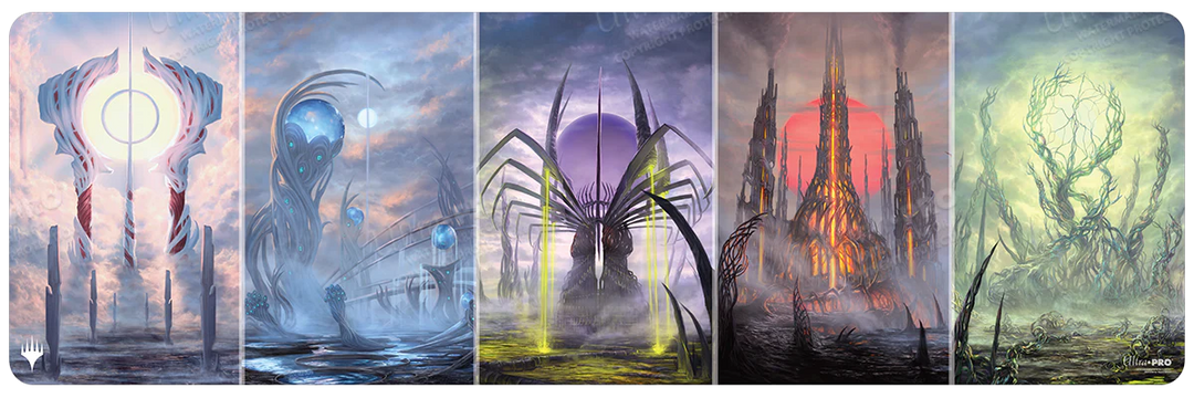 Magic The Gathering Phyrexia All Will Be One 8ft Table Playmat - Basic Land Tableaux