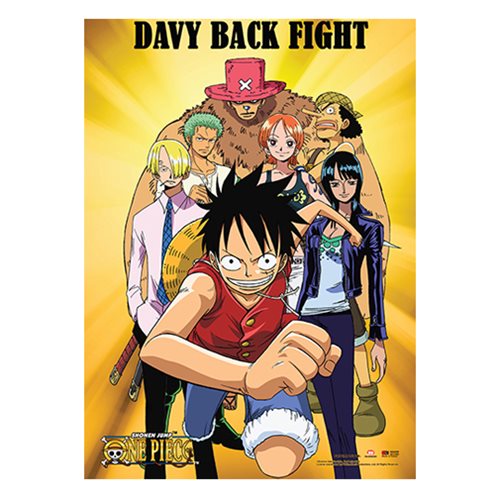One Piece Davy Fights Back Wall Scroll