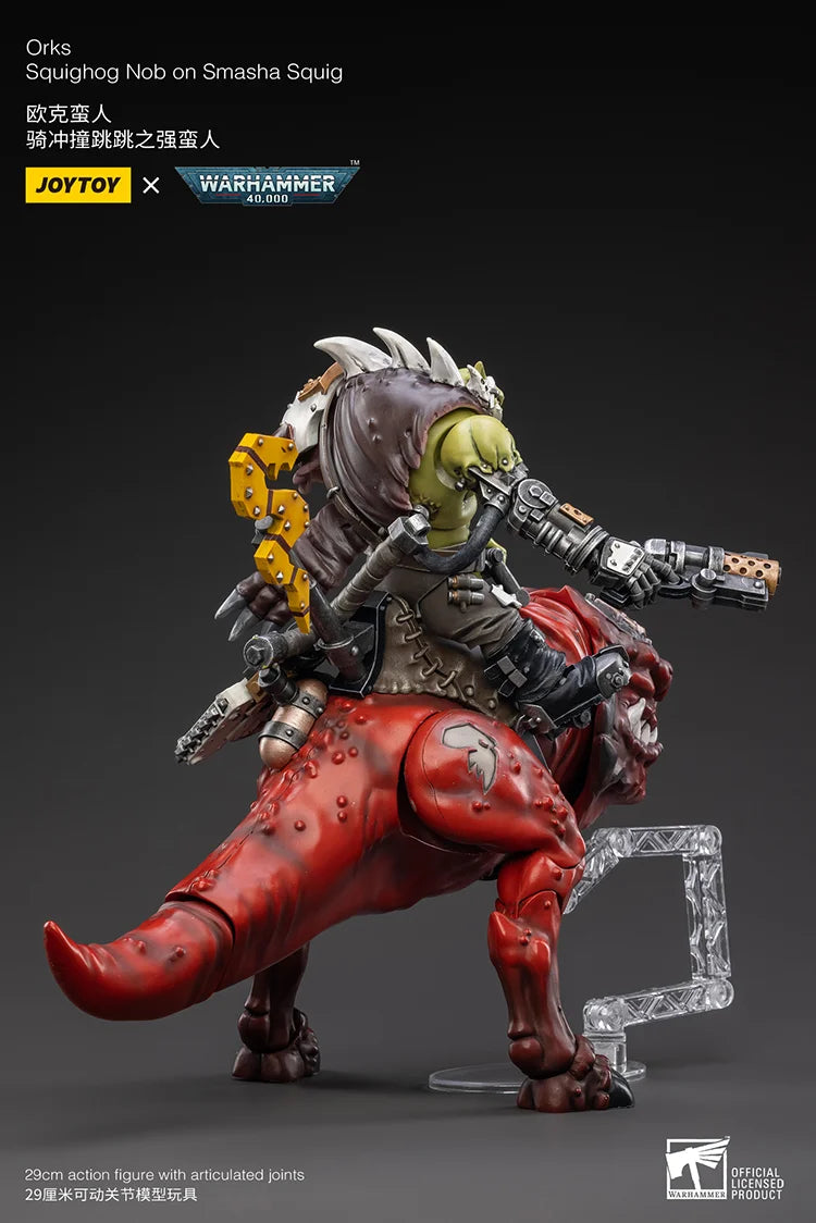 Joytoy Warhammer 40K Orks Squighog Nob On Smasha Squig 1/18 Scale