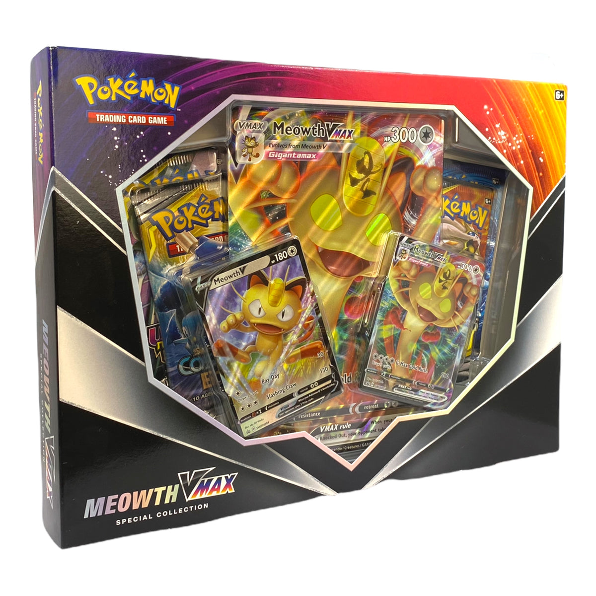 2020 pokemon trading card game meowth vmax set Pokemon Meowth VMAX Special Collection Box