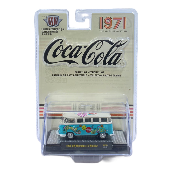 M2 Machines: Coca-Cola 1958 VW Microbus 15 Window - Release UNTY01/21-13